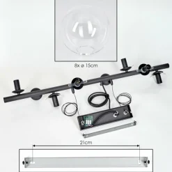 hofstein Gastor Suspension, Boule lumineuse, Suspension Clair, 8 lumières