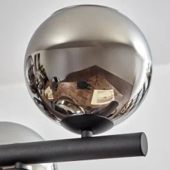 hofstein Gastor Suspension, Boule lumineuse, Suspension Chrome, Fumé, 10 lumières