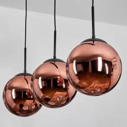 hofstein Gastor Suspension, Boule lumineuse, Suspension Cuivré, 3 lumières