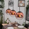 hofstein Gastor Suspension, Boule lumineuse, Suspension Clair, Cuivré, 3 lumières