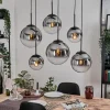 hofstein Gastor Suspension, Boule lumineuse, Suspension Clair, Fumé, 6 lumières