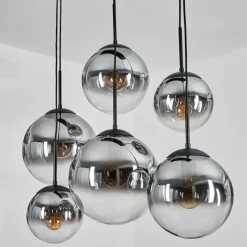 hofstein Gastor Suspension, Boule lumineuse, Suspension Clair, Fumé, 6 lumières