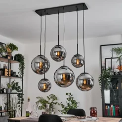 hofstein Gastor Suspension, Boule lumineuse, Suspension Fumé, 6 lumières