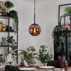 hofstein Gastor Suspension, Boule lumineuse, Suspension Cuivré, 1 lumière