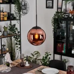 hofstein Gastor Suspension, Boule lumineuse, Suspension Cuivré, 1 lumière