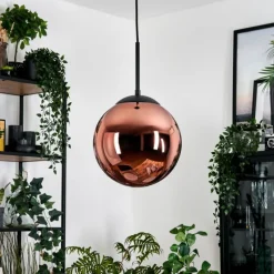 hofstein Gastor Suspension, Boule lumineuse, Suspension Cuivré, 1 lumière