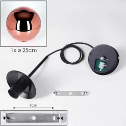 hofstein Gastor Suspension, Boule lumineuse, Suspension Cuivré, 1 lumière