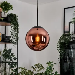 hofstein Gastor Suspension, Boule lumineuse, Suspension Cuivré, 1 lumière