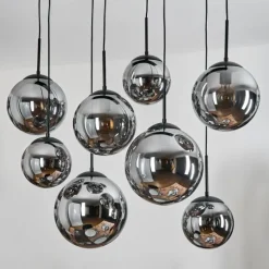 hofstein Gastor Suspension, Boule lumineuse, Suspension Fumé, 8 lumières