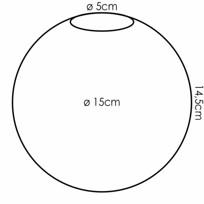 hofstein Gastor Verre de rechange 15 cm Chrome, Clair, Fumé