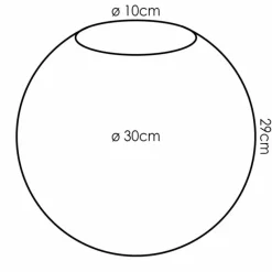 hofstein Gastor Verre de rechange 30 cm Clair, Fumé