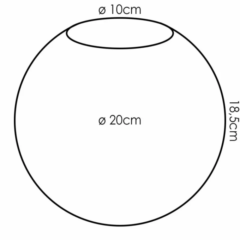hofstein Gastor Verre de rechange 20 cm Or, Clair