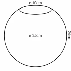hofstein Gastor Verre de rechange 25 cm Or, Clair