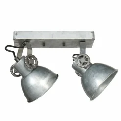 Lampes Industrielles-Luminaires Steinhauer Gearmetal Plafonnier, Spot de plafond Argent Oxydé, 2 lumières
