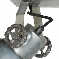 Lampes Industrielles-Luminaires Steinhauer Gearmetal Plafonnier, Spot de plafond Argent Oxydé, 3 lumières