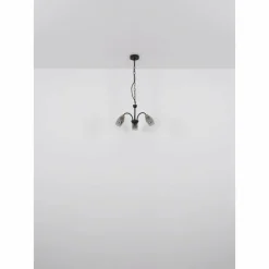 Suspension Verre Fumé-Luminaires Globo Lighting GERLY Applique murale Noir, 1 lumière