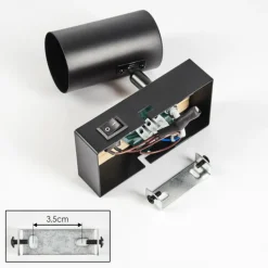 Luminaires Scandinaves-hofstein Gesteira Applique murale, Spot mural Couleur bois, Noir, 1 lumière