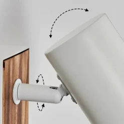 Luminaires Scandinaves-hofstein Gesteira Applique murale, Spot mural Couleur bois, Blanc, 1 lumière