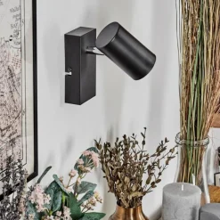 Luminaires Scandinaves-hofstein Gesteira Applique murale, Spot mural Noir, 1 lumière