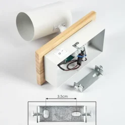 Luminaires Scandinaves-hofstein Gesteira Applique murale, Spot mural Écru, Blanc, 1 lumière