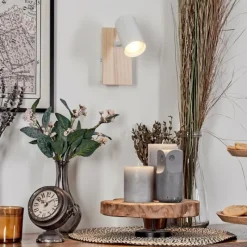 Luminaires Scandinaves-hofstein Gesteira Applique murale, Spot mural Écru, Blanc, 1 lumière