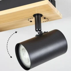 hofstein Gesteira Plafonnier, Spot de plafond Écru, Noir, 2 lumières