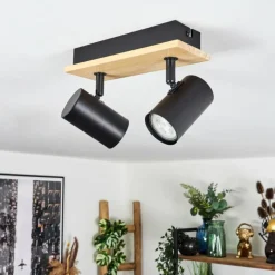 hofstein Gesteira Plafonnier, Spot de plafond Écru, Noir, 2 lumières