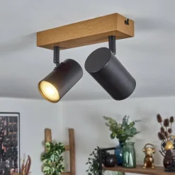 Luminaires Scandinaves-hofstein Gesteira Plafonnier, Spot de plafond Couleur bois, 2 lumières