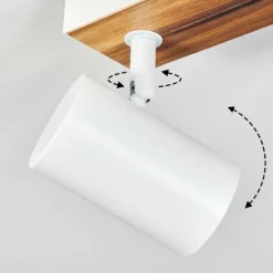 Luminaires Scandinaves-hofstein Gesteira Plafonnier, Spot de plafond Couleur bois, Blanc, 2 lumières