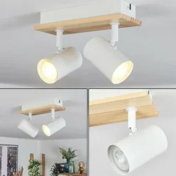 Luminaires Scandinaves-hofstein Gesteira Plafonnier, Spot de plafond Écru, Blanc, 2 lumières