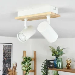 Luminaires Scandinaves-hofstein Gesteira Plafonnier, Spot de plafond Écru, Blanc, 2 lumières