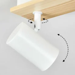 Luminaires Scandinaves-hofstein Gesteira Plafonnier, Spot de plafond Écru, Blanc, 2 lumières
