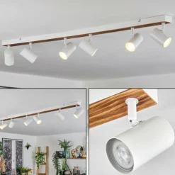 Luminaires Scandinaves-hofstein Gesteira Plafonnier, Spot de plafond Écru, Blanc, 6 lumières