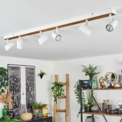 Luminaires Scandinaves-hofstein Gesteira Plafonnier, Spot de plafond Écru, Blanc, 6 lumières