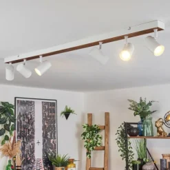 Luminaires Scandinaves-hofstein Gesteira Plafonnier, Spot de plafond Écru, Blanc, 6 lumières