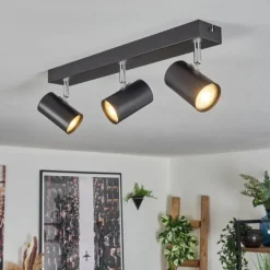 Luminaires Scandinaves-hofstein Gesteira Plafonnier, Spot de plafond Noir, 3 lumières