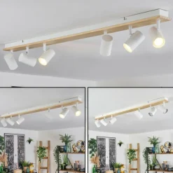 Luminaires Scandinaves-hofstein Gesteira Plafonnier, Spot de plafond Écru, Blanc, 6 lumières