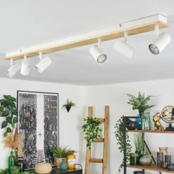 Luminaires Scandinaves-hofstein Gesteira Plafonnier, Spot de plafond Écru, Blanc, 6 lumières