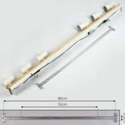 Luminaires Scandinaves-hofstein Gesteira Plafonnier, Spot de plafond Écru, Blanc, 6 lumières