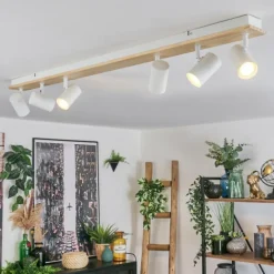 Luminaires Scandinaves-hofstein Gesteira Plafonnier, Spot de plafond Écru, Blanc, 6 lumières
