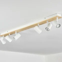 Luminaires Scandinaves-hofstein Gesteira Plafonnier, Spot de plafond Écru, Blanc, 6 lumières