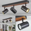 Luminaires Scandinaves-hofstein Gesteira Plafonnier, Spot de plafond Bois foncé, Noir, 3 lumières