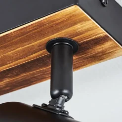 Luminaires Scandinaves-hofstein Gesteira Plafonnier, Spot de plafond Bois foncé, Noir, 3 lumières