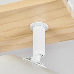Luminaires Scandinaves-hofstein Gesteira Plafonnier, Spot de plafond Bois clair, Blanc, 3 lumières