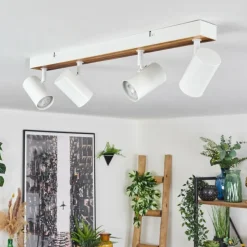 Luminaires Scandinaves-hofstein Gesteira Plafonnier, Spot de plafond Écru, Blanc, 4 lumières