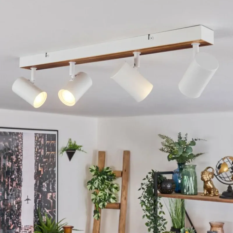 Luminaires Scandinaves-hofstein Gesteira Plafonnier, Spot de plafond Écru, Blanc, 4 lumières