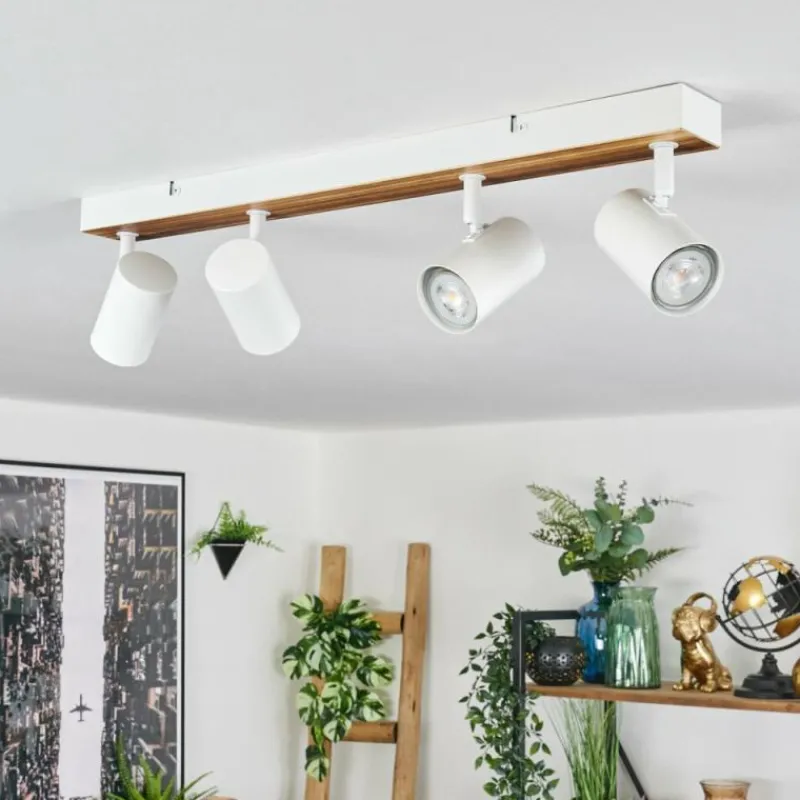 Luminaires Scandinaves-hofstein Gesteira Plafonnier, Spot de plafond Écru, Blanc, 4 lumières