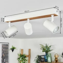 Luminaires Scandinaves-hofstein Gesteira Plafonnier, Spot de plafond Écru, Blanc, 3 lumières