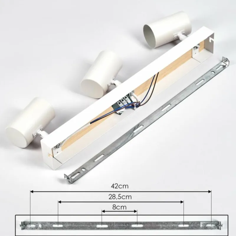 Luminaires Scandinaves-hofstein Gesteira Plafonnier, Spot de plafond Écru, Blanc, 3 lumières