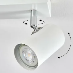 Luminaires Scandinaves-hofstein Gesteira Plafonnier, Spot de plafond Chrome, Blanc, 6 lumières